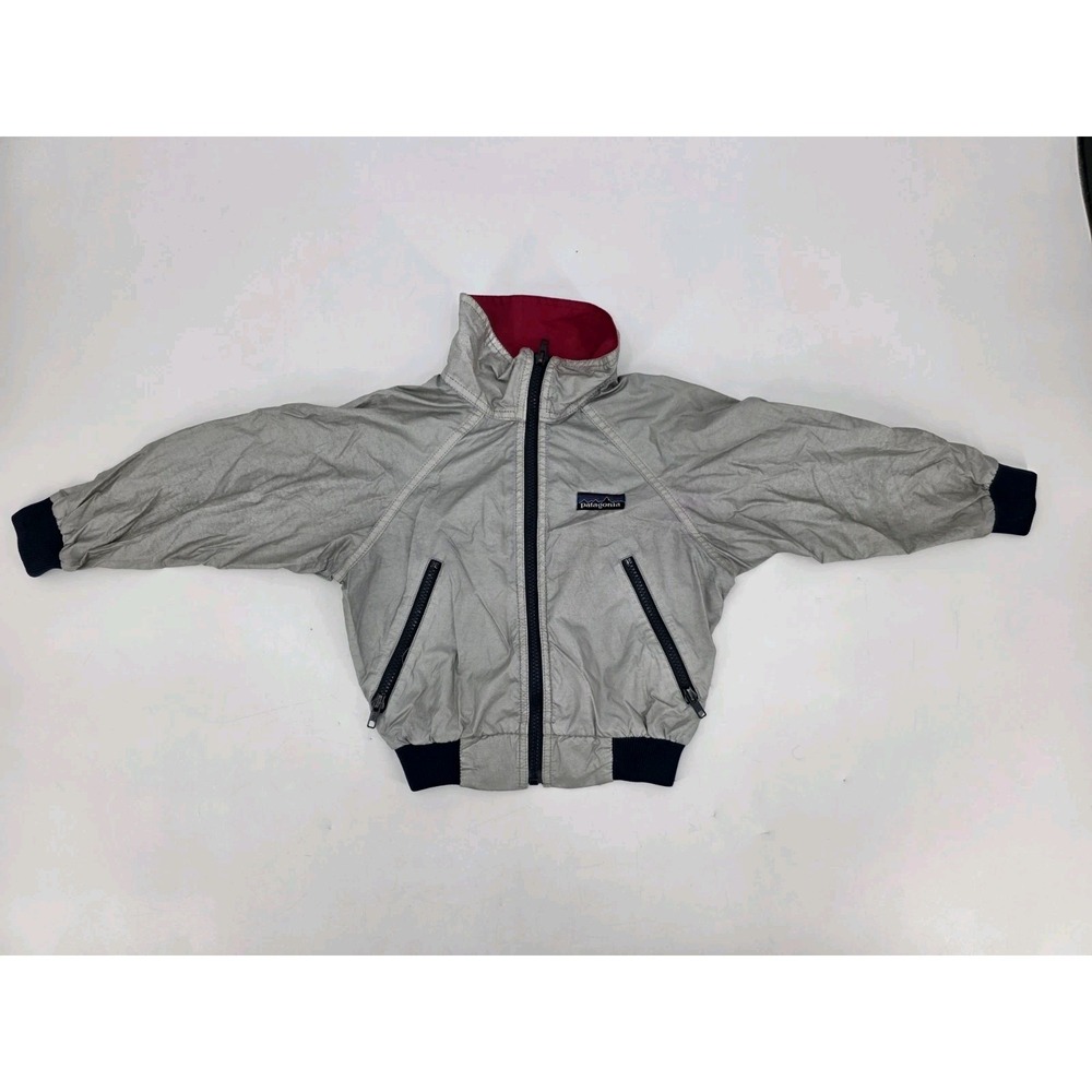 Vintage Patagonial Nylon Bomber Jacket Kid Size 2T Gray 90s